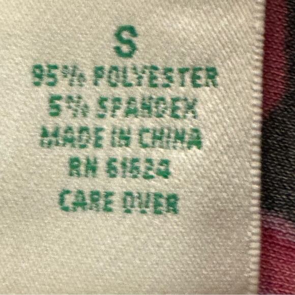 Laura Ashley pink black wet look zippered turtleneck jacket size small S
 b31 - Picture 3 of 6